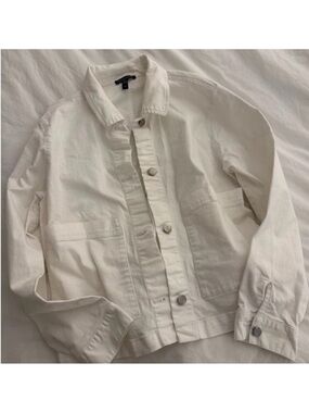 Eileen Fisher White Button-Front Jacket - S - EUC!